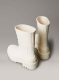 Beige Waterproof Flexible Lug Sole Rainboots  Women