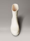 Beige Waterproof Flexible Lug Sole Rainboots  Women