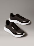 Black Mirrored Silver Tab Ultralight Trainers  Women