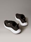 Black Mirrored Silver Tab Ultralight Trainers  Women