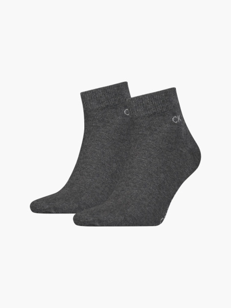 Grey Calvin Klein Men's Quarter Socks 2 pack  Men