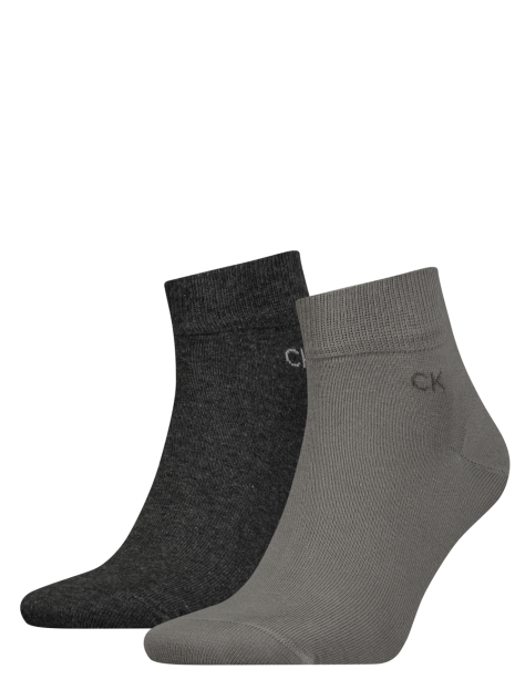 Grey Calvin Klein Men's Quarter Socks 2 pack  Men