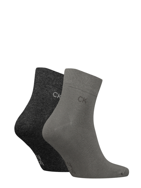 Grey Calvin Klein Men's Quarter Socks 2 pack  Men