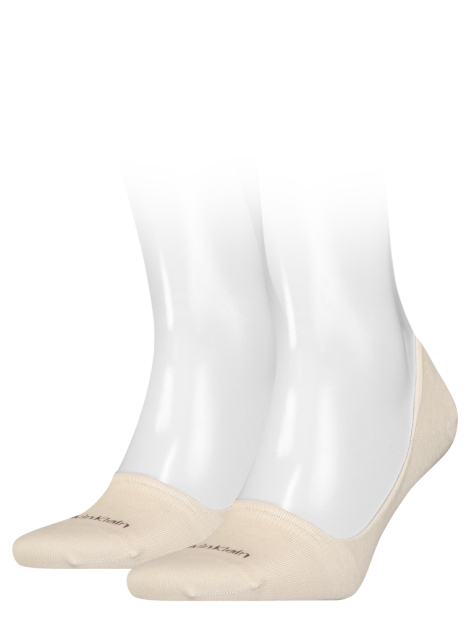 Beige Calvin Klein Mid-Cut Men's Footie 2 pack  Men