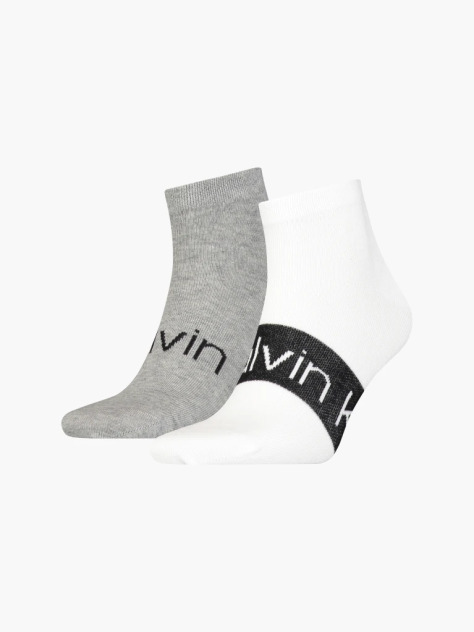 Multi 2 Pack Logo Ankle Socks  Men