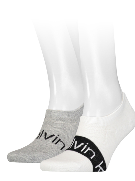 Multi Calvin Klein Logo Ribbon High-Cut Men's Footie 2 pack  Men