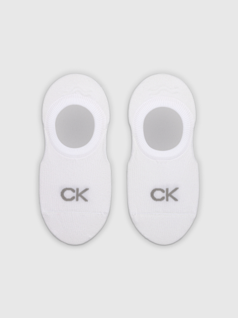 White 2 Pack Invisible Socks  Women