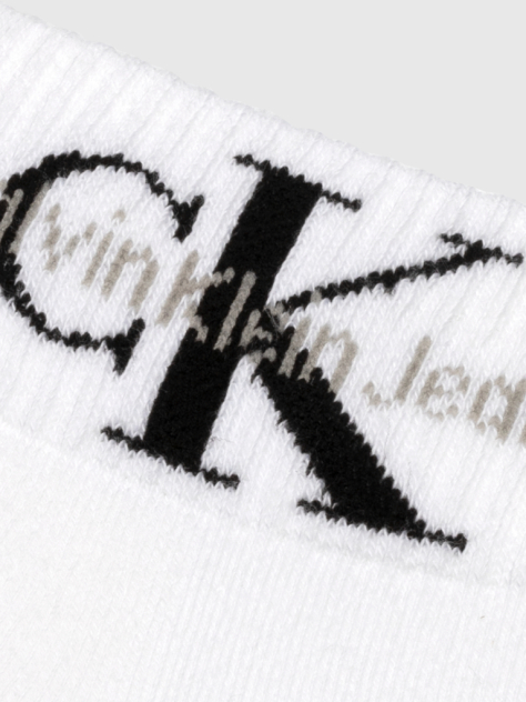 White Quarter Socks 2 Pack Monogram  Men