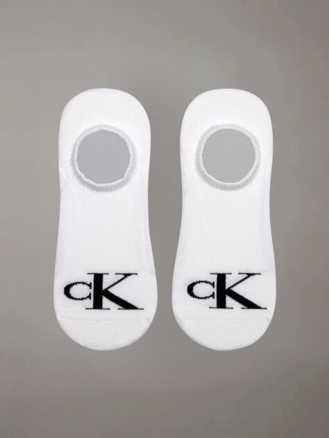 White 2 Pack Invisible Socks  Men