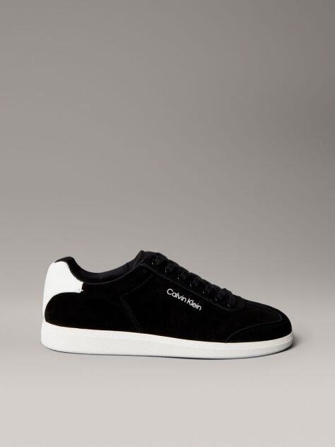 Black Suede Wingtip Trainers  Men