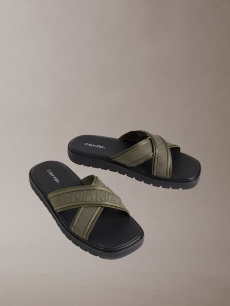 Green Luxor - Logo Lightweight Lug Sandals  Men