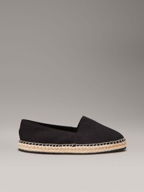 Black Canvas Espadrilles  Women