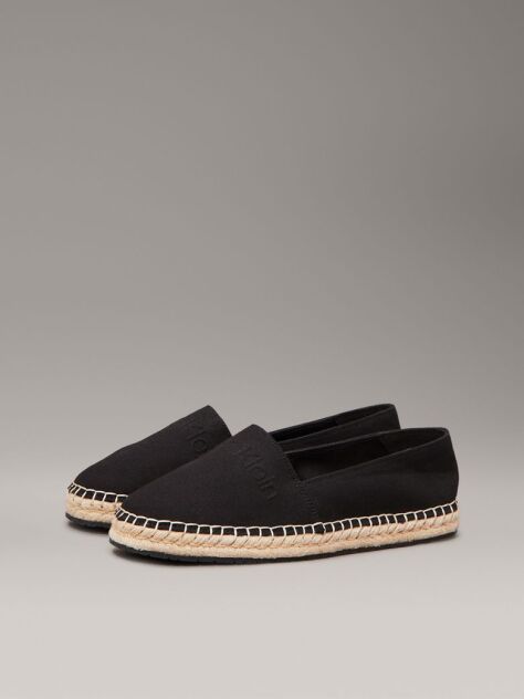 Black Canvas Espadrilles  Women