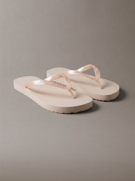 Pink Arwa - Metallic Pearlised Flip Flops  Women