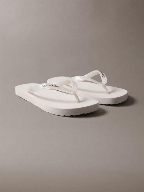 White Arwa - Metallic Pearlised Flip Flops  Women