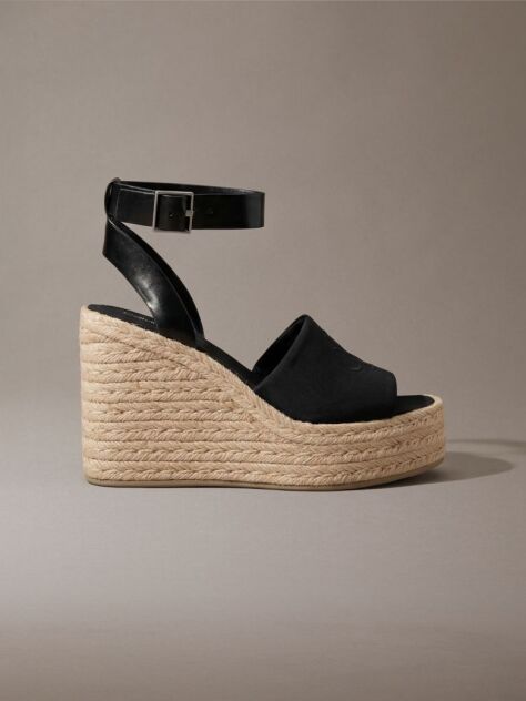 Black Elisabeth - Espadrille Wedge Sandals  Women