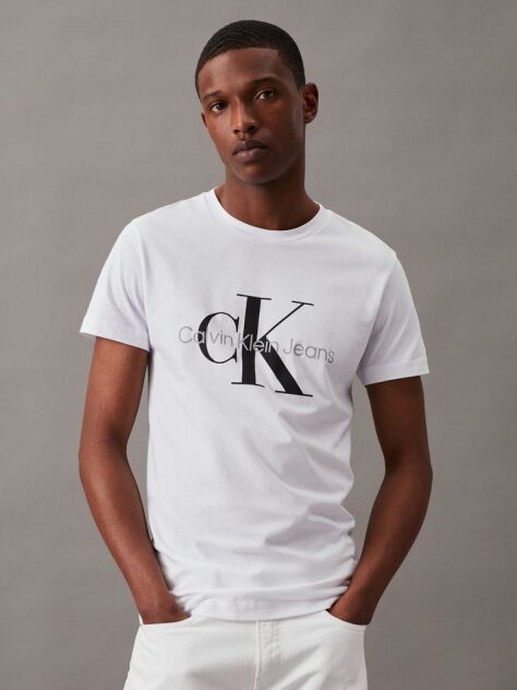 White Monogram Slim T-Shirt  Men