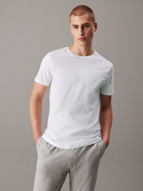White 3 Pack Crewneck T-Shirts - Cotton Classics  Men