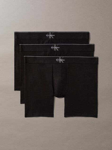 Black Graphic Monogram Cotton Stretch Boxer Briefs  Men