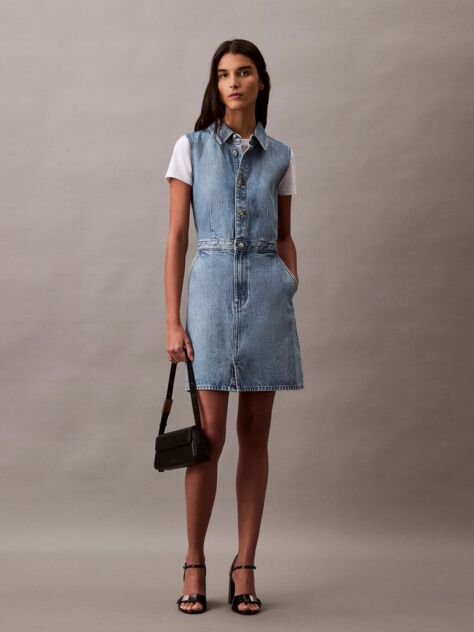 Denim Sleeveless Denim Mini Dress  Women