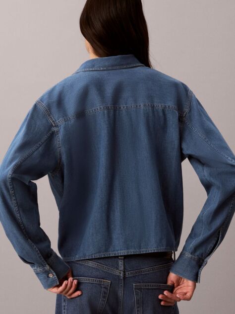 Denim Cropped Fit Shirt  Women