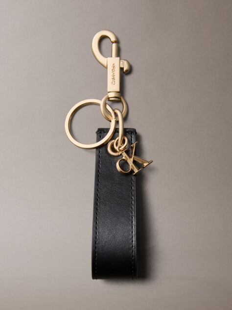 Black Monogram Key Fob  Men
