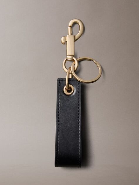 Black Monogram Key Fob  Men