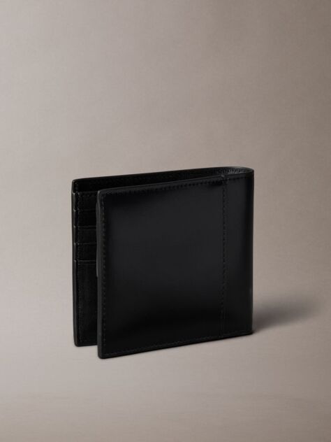 Black Nappa Leather RFID Billfold Wallet  Men