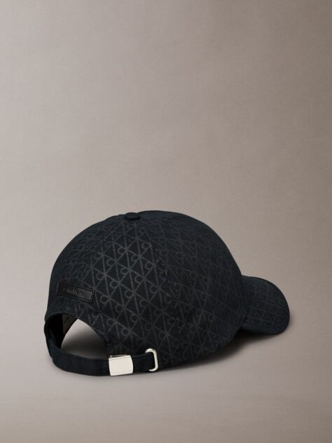 Black Canvas Emblem Logo Baseball Cap  Men