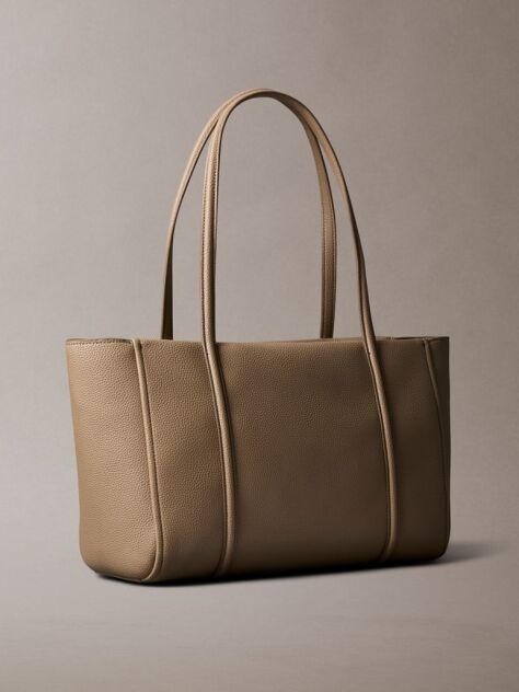 Beige Pebble Grain Tote Bag  Women