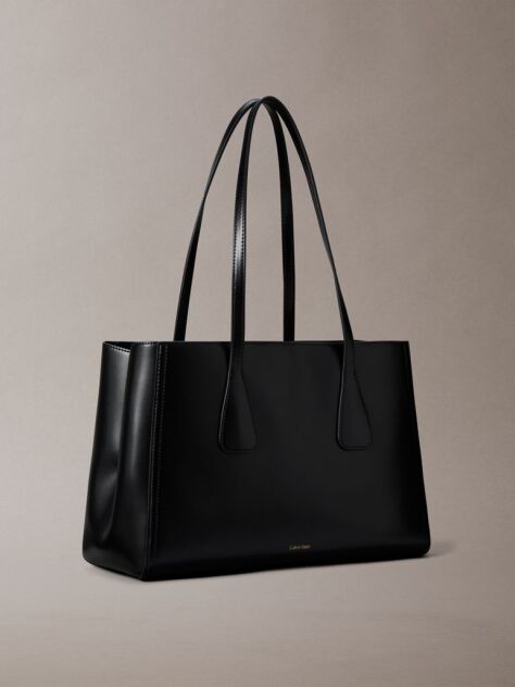 Black Monogram Medium Work Tote Bag  Women