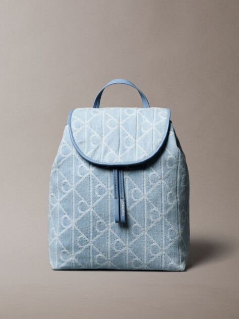 Denim Denim Logo Jacquard Backpack  Women