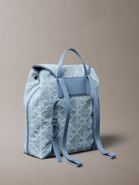 Denim Denim Logo Jacquard Backpack  Women