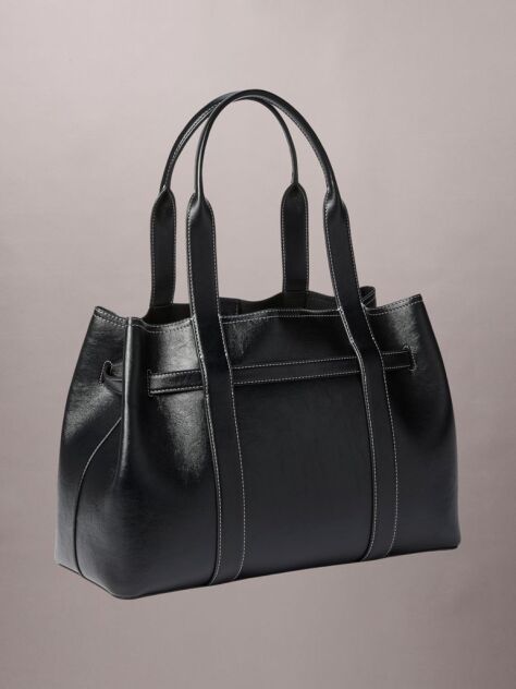 Black Buckle Laptop Tote Bag  Women