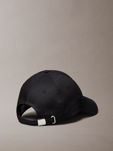 Black Cotton Twill Adjustable Cap  Women