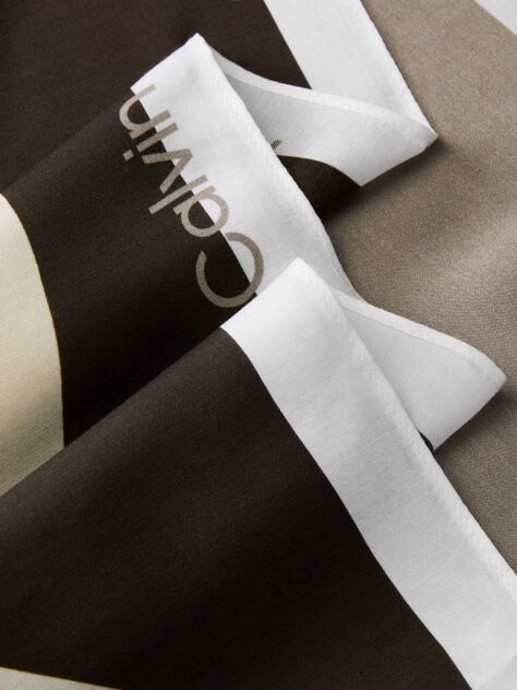 Multi Square Satin Colour Block Bandana Scarf  Women