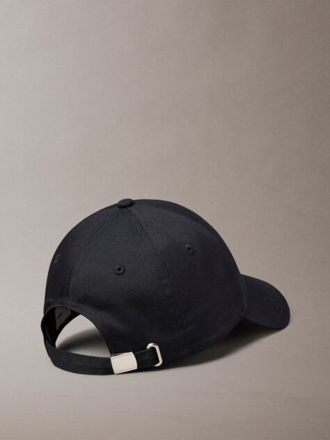 Black Cotton Twill Logo Cap  Women