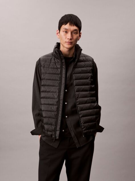 Black Puffer Vest  Men
