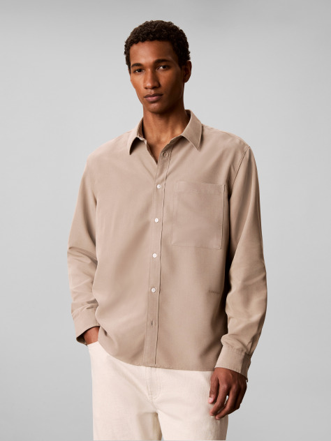 Brown Soft Modal Relaxed Shirt  Men