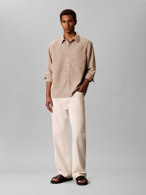 Brown Soft Modal Relaxed Shirt  Men