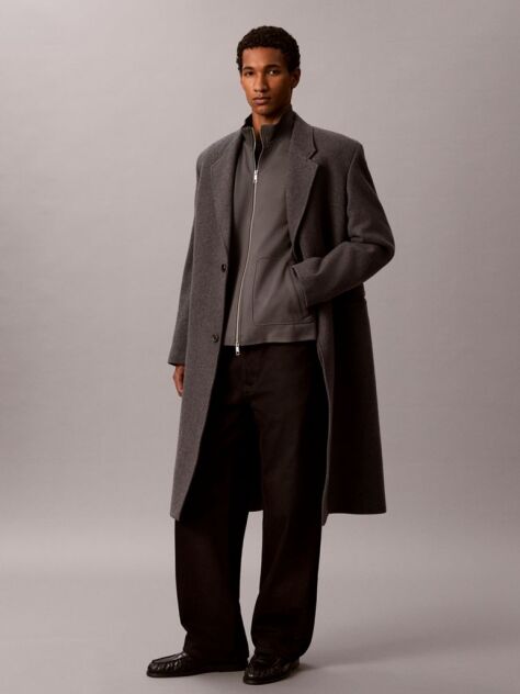 Grey Zip-Thru Knit Travel Jacket  Men