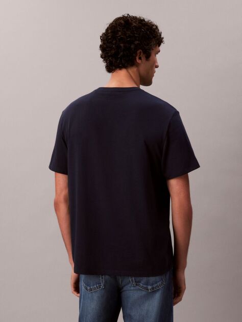 Blue Monogram Logo T-Shirt  Men