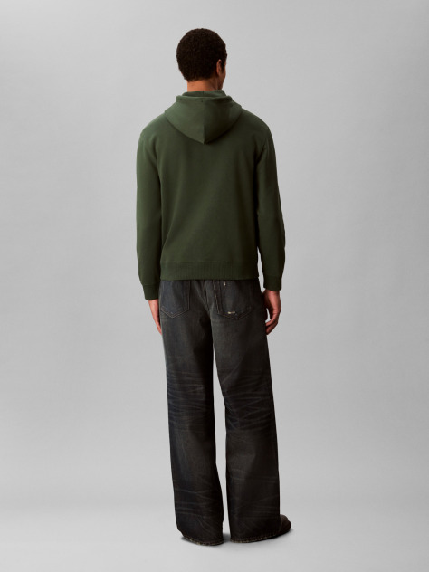 Green Relaxed Monogram Hoodie  Men