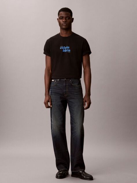 Black Relaxed Logo T-shirt  Men