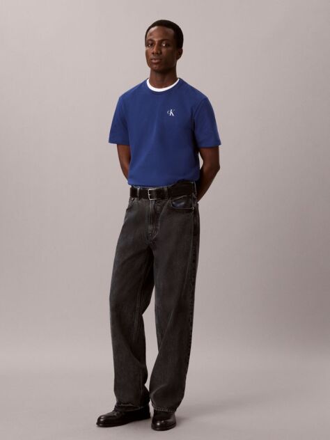 Blue Back Logo Graphic Crew Neck T-Shirt  Men