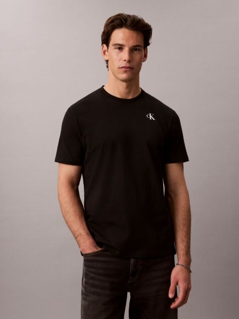 Black Back Logo Graphic Crew Neck T-Shirt  Men