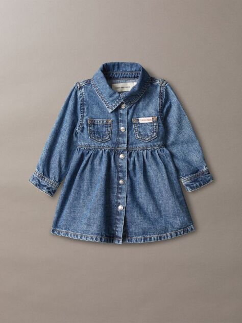 Denim Denim Shirt Dress  Newborn