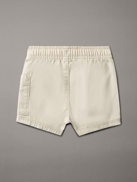 Beige Newborn Twill Shorts  Newborn