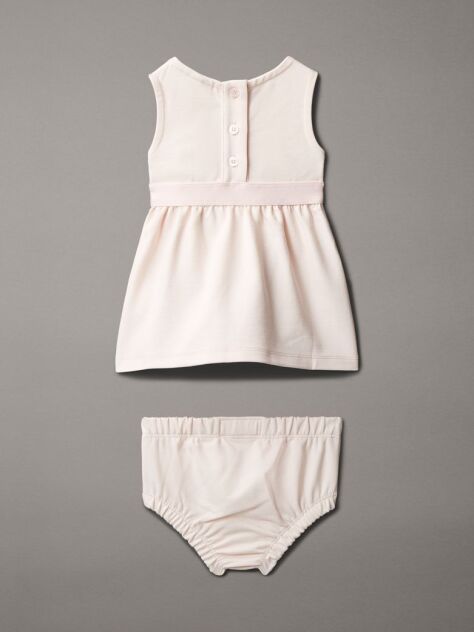 Pink Newborn Flared Milano Dress  Newborn
