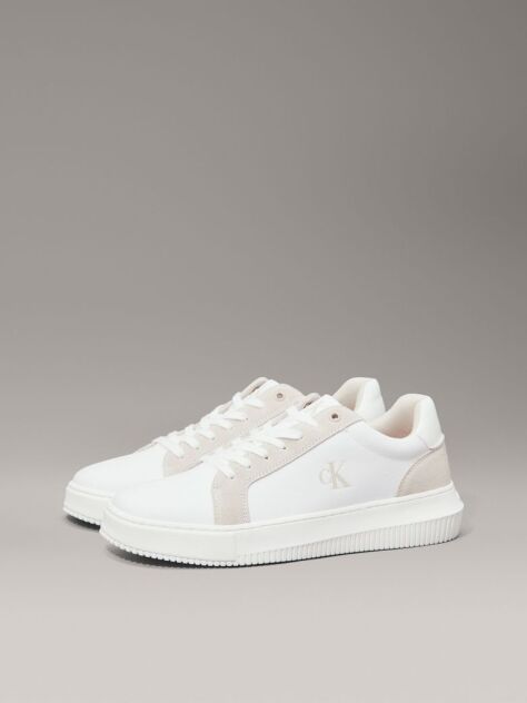 White Canvas Trainers  Men
